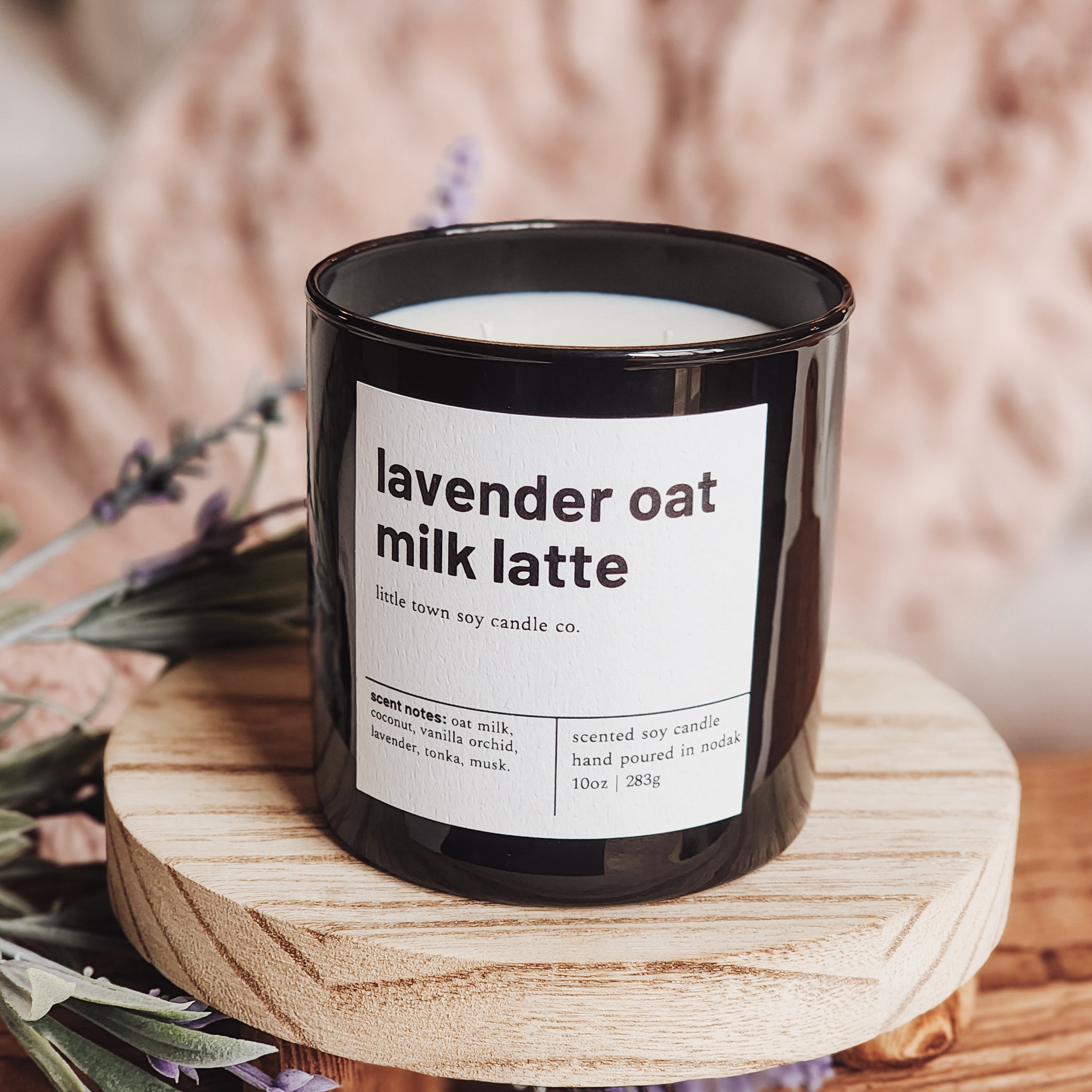 lavender oat milk latte