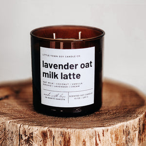 lavender oat milk latte
