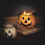 Load image into Gallery viewer, jack o&#39; lantern candle
