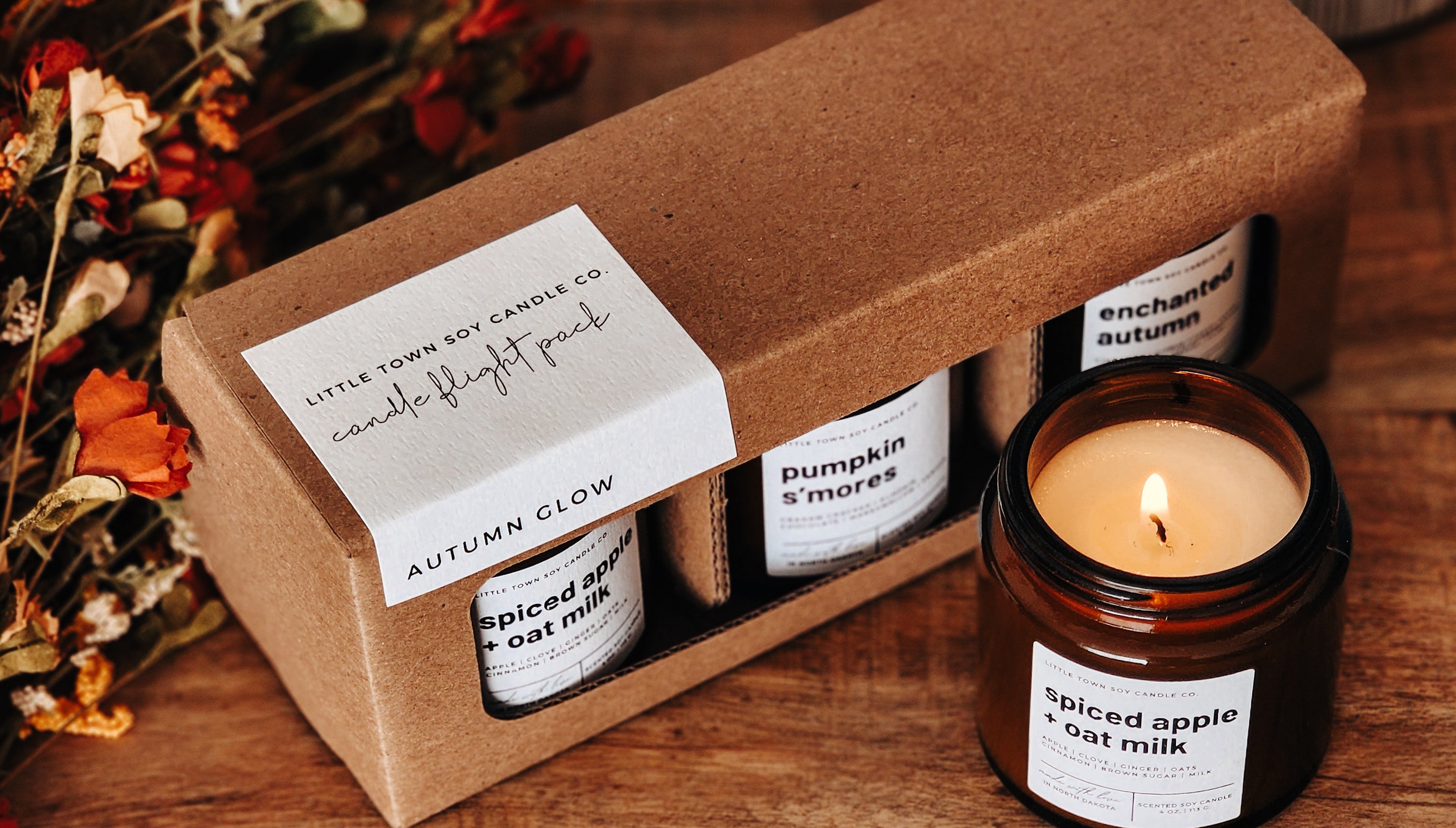 autumn glow candle flight pack