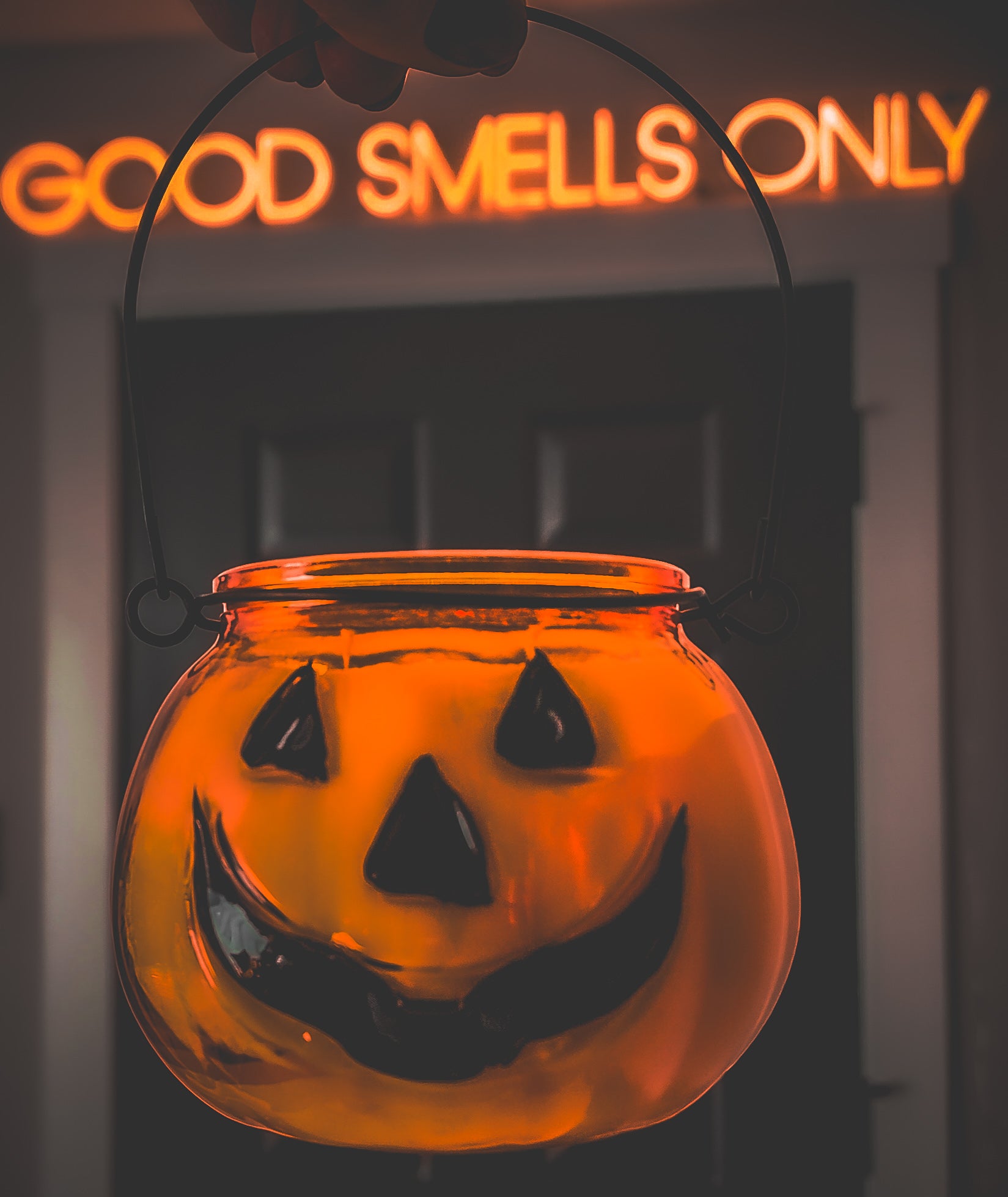jack o' lantern candle