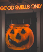 Load image into Gallery viewer, jack o&#39; lantern candle
