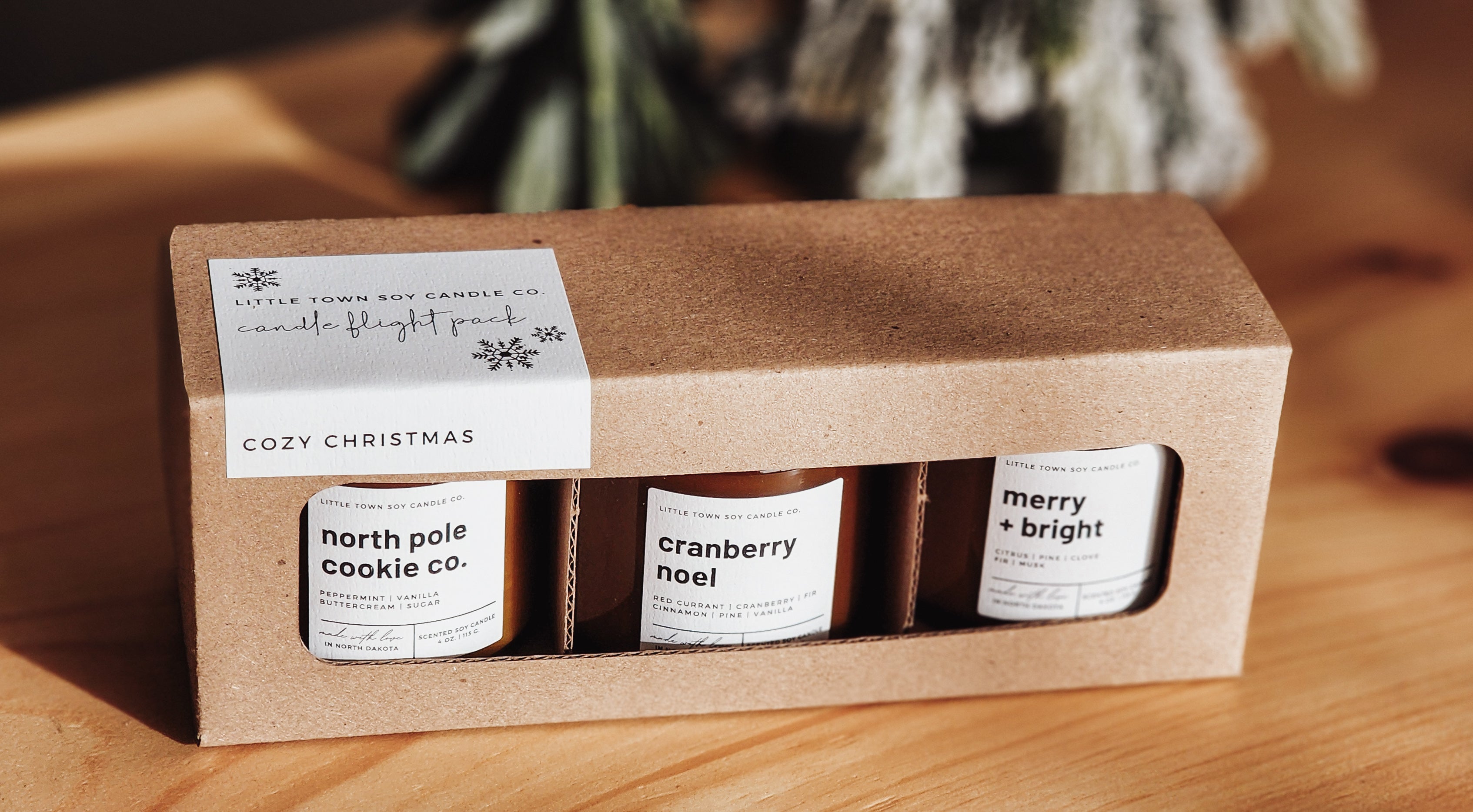 cozy christmas candle flight pack